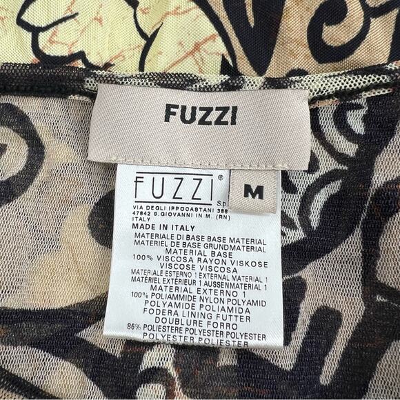 Fuzzi Jean Paul Gaultier mesh draped midi dress sz M Y2K - Picture 3 of 5